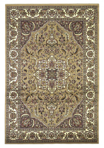 Image of 5 x 7 Polypropylene Beige or Ivory Area Rug