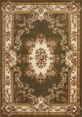 Image of 3 x 5 Polypropylene Greenor Ivory Area Rug