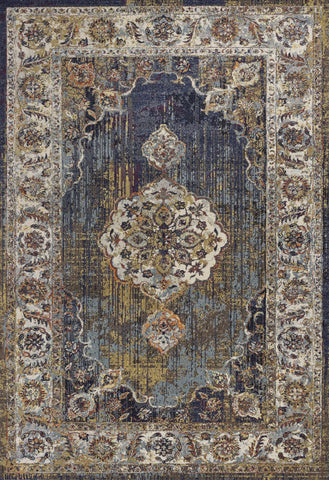 Image of 5 x 7 Ft Polypropylene Navy Area Rug