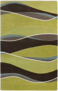 5 x 8 Wool Lime or Mocha Area Rug