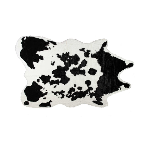 Image of 63" x 90" Sugarland Black And White, Faux Hide - Area Rug