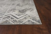 26" X 90" Grey Polyester or Viscose Rug