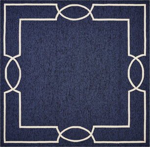 7 Ft Square UV treated Polypropylene Ocean Area Rug