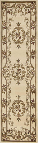 Image of 2 x 7 Runner Polypropylene Ivory Area Rug