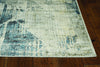 26" X 90" Greyor Blue Polyester or Viscose Rug