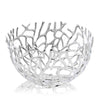 14.5" x 14.5" x 8.5" Silver Round Twigs Bowl