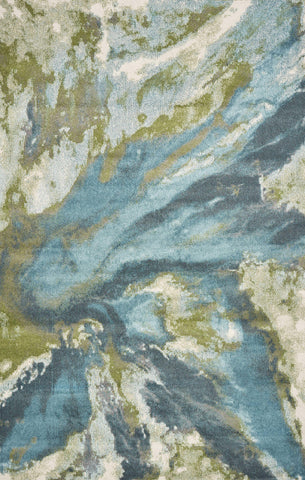 Image of 60" X 90" Teal Polypropelene Rug