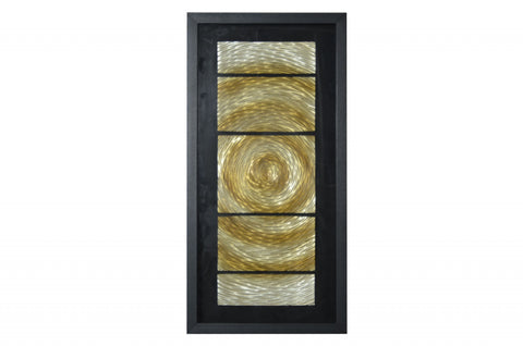 Image of 15" x 2" x 16" Black And Gold, Glass - Shadow Box