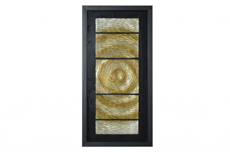 15" x 2" x 16" Black And Gold, Glass - Shadow Box