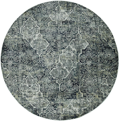 Image of 63" X 91" Grey Polyester or Viscose Rug