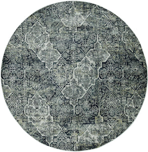 63" X 91" Grey Polyester or Viscose Rug