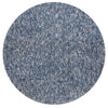 6 Ft Round Polyester Indigo or Ivory Heather Area Rug