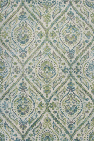 Image of 5 x 7 Polypropylene Ivory or Teal Area Rug