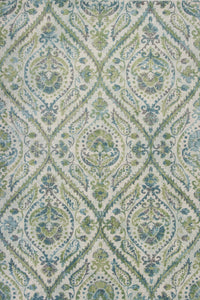 5 x 7 Polypropylene Ivory or Teal Area Rug