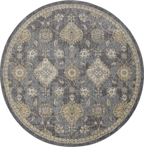 Image of 39" X 63" Slate Grey Wool Rug