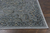 3' x 4' Gray Blue Paisley Faux Silk Area Rug