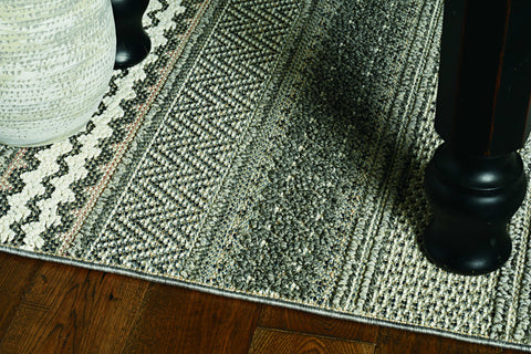 Image of 48" X 69" Taupe Polypropylene Rug