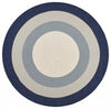 7 Ft Round UV treated Polypropylene Slate or Navy Area Rug