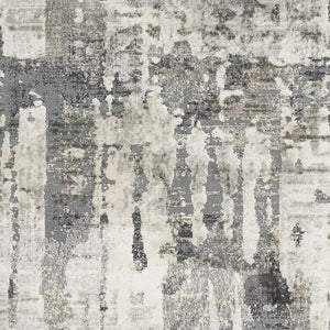 63" X 91" Grey Polyester or Viscose Rug