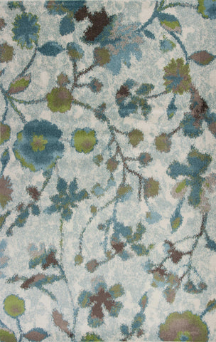 Image of 5 x 7 Polypropylene Teal Area Rug