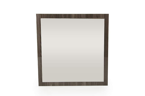 Image of 41" Grey MDF Veneer and Glass Mirror