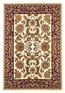 2 x 7 Runner Polypropylene Ivory or Red Area Rug