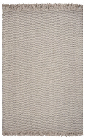 Image of 5 x 8 Wool Oatmeal Area Rug