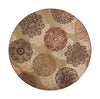 7 Ft Round Polypropylene Sage Area Rug