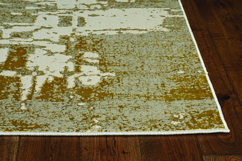 Image of 39" X 59" Ivory or Gold Polypropelene or Polyester Rug