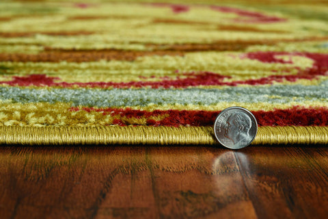 Image of 94" X 118" Gold Polypropylene Rug