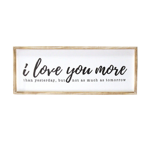 Image of I Love You More Wood Framed Wall Art