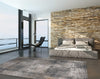 63" X 91" Grey Polypropylene and Polyester Rug