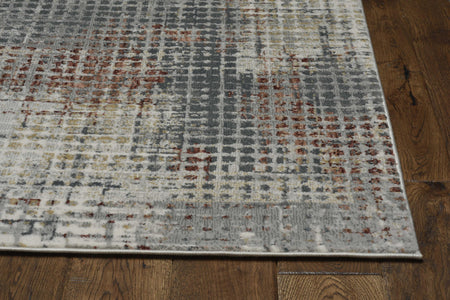 26" X 83" Grey or Brick Polypropylene and Polyester Rug