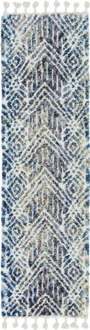 Image of 63" X 91" Grey or Ivory Polyester Rug