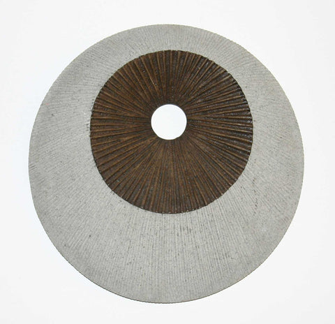 Image of 1" x 19" x 19" Brown &amp;amp; Gray Round Double Layer Ribbed Wall Decor