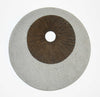 1" x 19" x 19" Brown &amp;amp; Gray Round Double Layer Ribbed Wall Decor