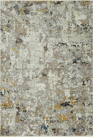 Image of 27" X 91" Silver Polyester Rug