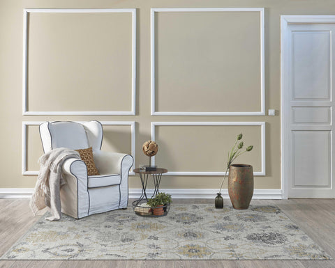 Image of 60" X 84" Ivory Wool Rug