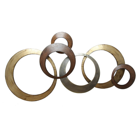 Image of Multi-Metallic Ring Wall Decor