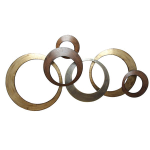 Multi-Metallic Ring Wall Decor