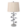 8" x 12" x 28" Gray, Rustic, Flowering Tree - Table Lamp