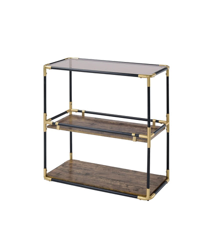 Image of 44" X 16" X 28" Black Solid Wood Leg Console Table