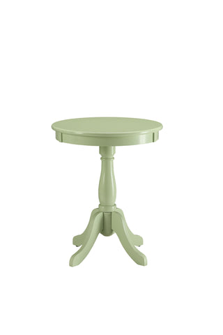 Image of 18" X 18" X 22" Light Green Solid Wood Leg Side Table