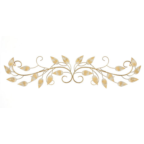 Image of Brushed Gold Over The Door Metal Wall Decor