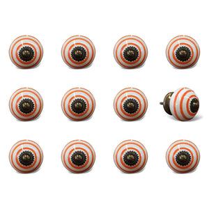 1.5" x 1.5" x 1.5" Ceramic/Metal Multicolor 12 Pack Knob