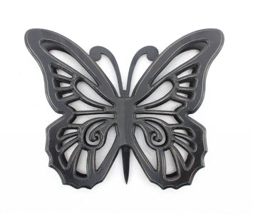 18.5" x 23.25" x 4.25" Black, Rustic, Butterfly, Wooden - Wall Decor