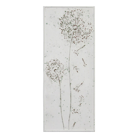 Image of Floral Dandelion Metal Panel Wall Decor