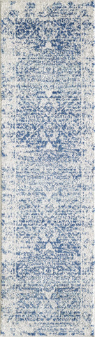 Image of 81" X 144" Ivory or Blue Polypropelene Rug