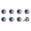 1.5" x 1.5" x 1.5" Ceramic/Metal Multicolor 8 Pack Knob