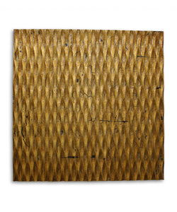 1" x 36" x 36" Gold, Metallic, Ridge - Wall Art